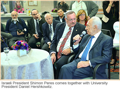 President Peres and BIU Pres. Hershkowitz