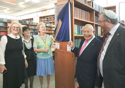 A plaque was unveiled for the Leibler Reference Collection