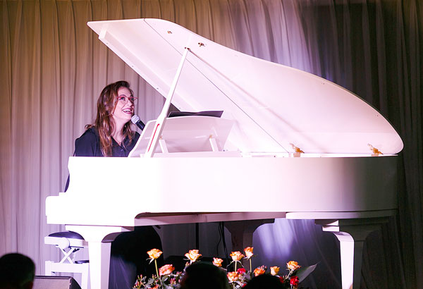 Keren Peles performs on piano