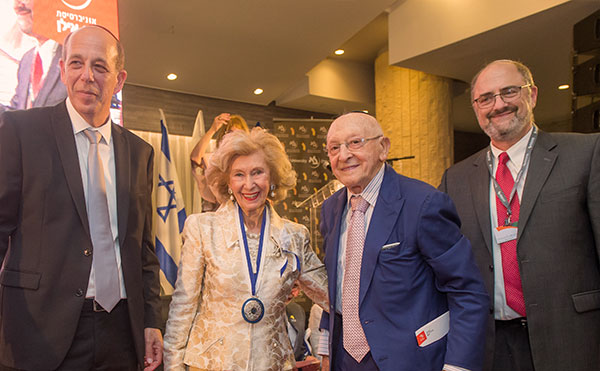President Zaban with 2018 Presidential Award recipient Gitta and Jack Nagel, and AFBIU Executive Director Ron Solomon