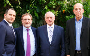 Bar-Ilan Professors and officials mark the launch of a new Impact Center
